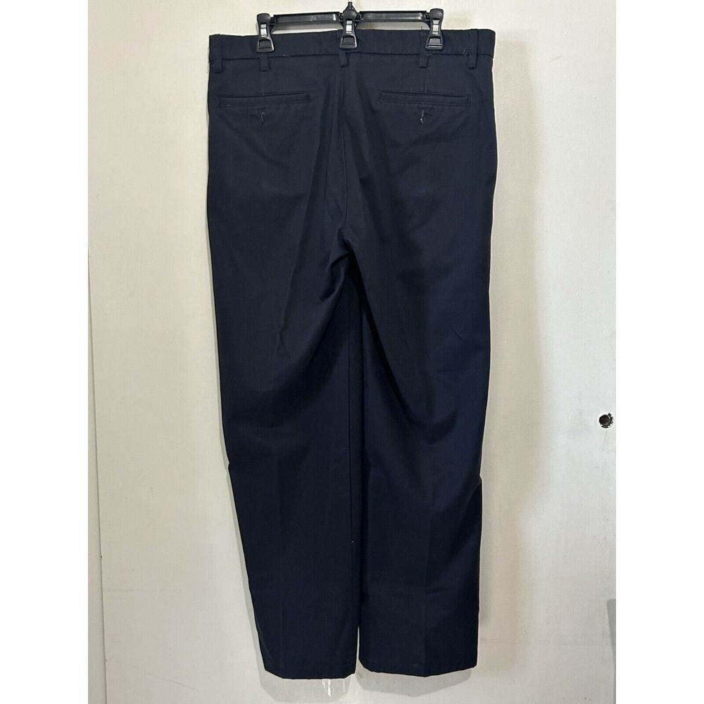 ST JOHNS BAY Mens Worry Free Classic Fit Blue Pants Slacks Flat Front 36x30‎ - Picture 2 of 4